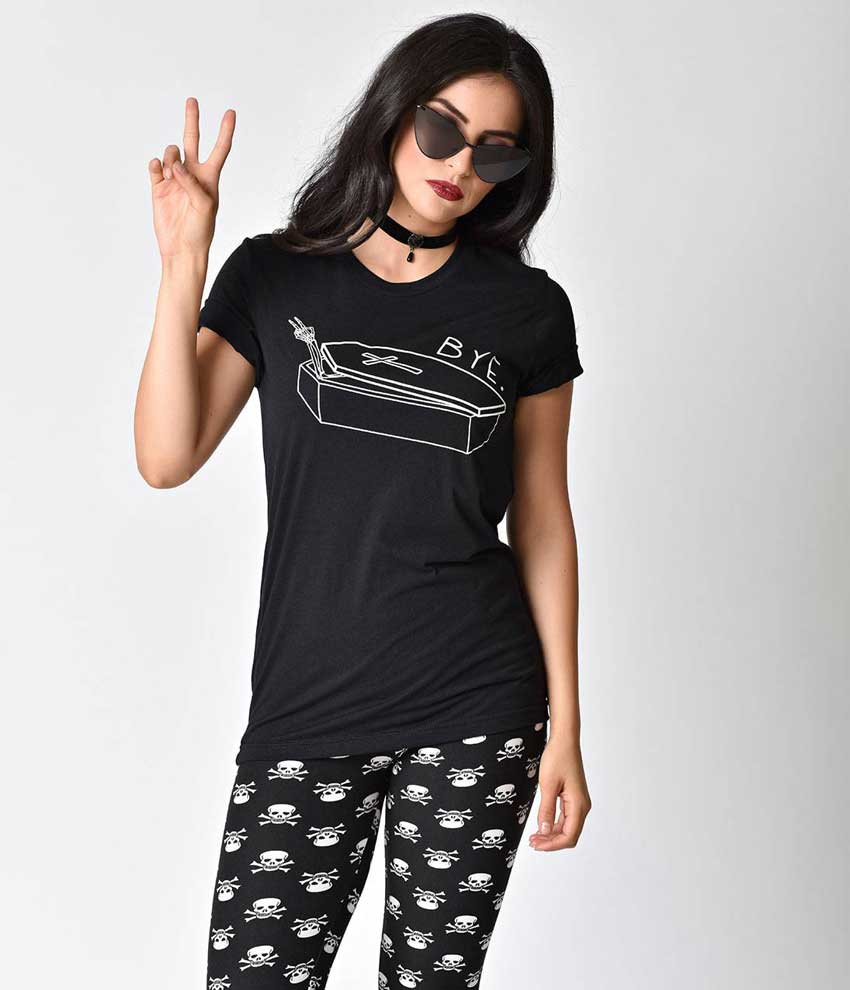Unique Vintage Bye Coffin Tee