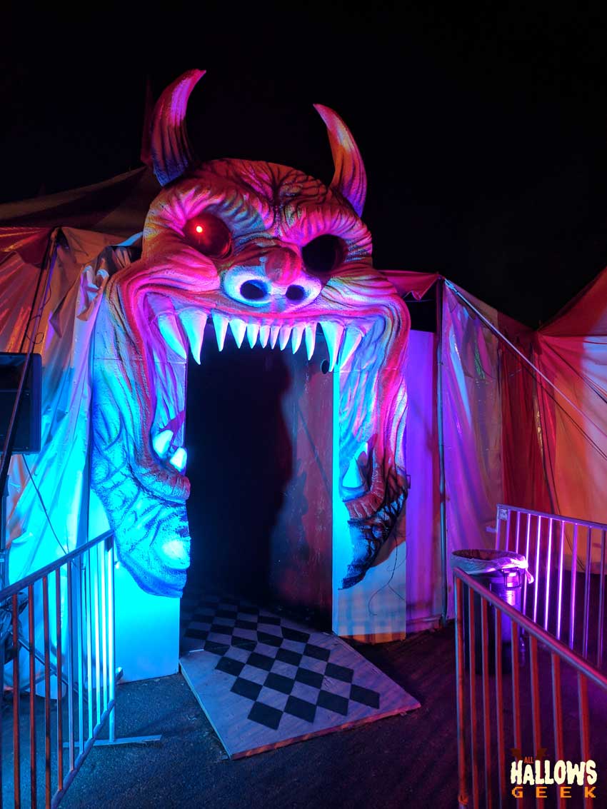 The entrance to the Circus maze at The Queen Mary's Dark Harbor
