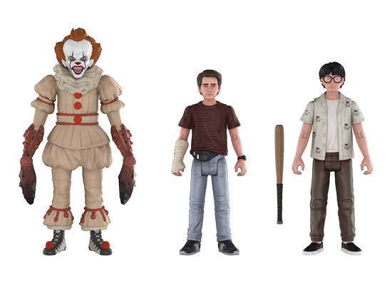 Pennywise, Eddie and Richie action figures and accessories