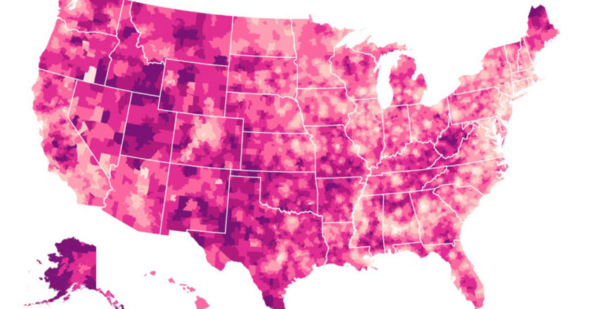 Map of America's Funniest Home Videos viewership