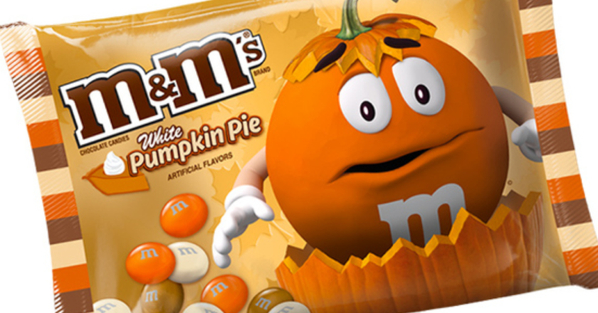 M&M's White Pumpkin Pie