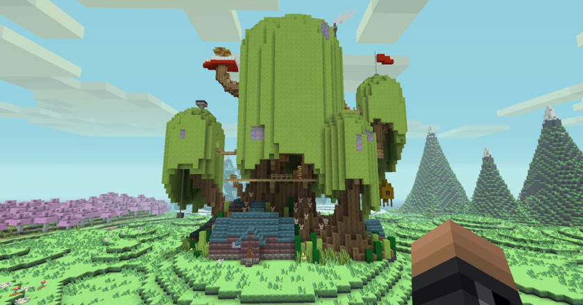 Finn and Jake's Treehouse in Minecraft Adventure Time mashup