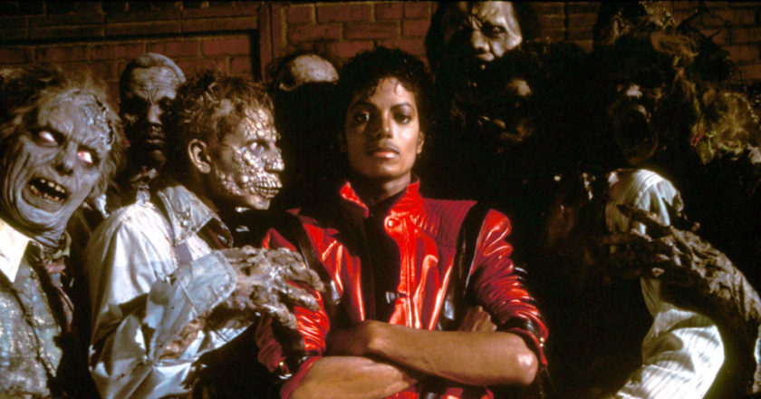 Michael Jackson with Thriller zombies