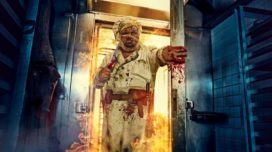 Chef from the new Queen Mary Dark Harbor maze FEAST