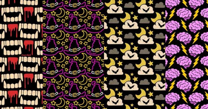 The bat, vampire fang, witch hats, night time bats, brains, and dead crow cell phone wallpapers from Casper Spell