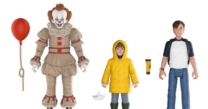 Pennywise, Georgie and Bill action figures and accessories