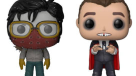 Hot Topic Upside Down Steve and GameStop Halloween Bob Pop! figures