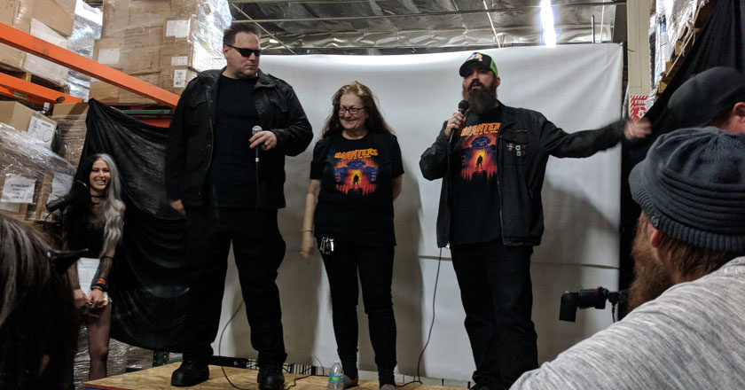 Horror Vixen, Donald Julson, Shar Mayer, and Jon Schnitzer during the Haunters: The Art of the Scare panel at Halloween Club's Spook Show 6