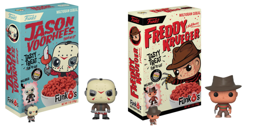 Jason Voorhees and Freddy Krueger FunkO's cereals
