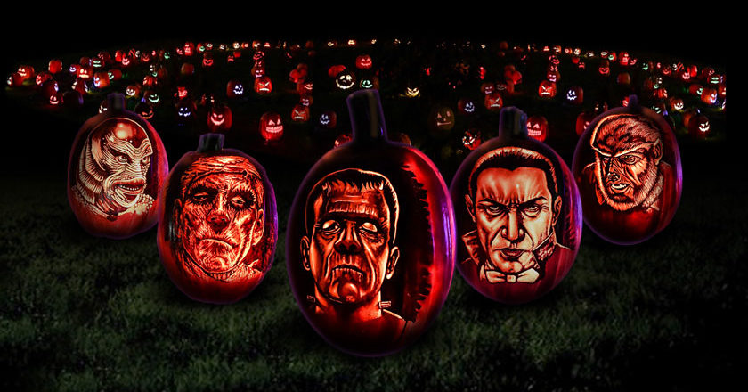 Nights of the Jack Universal Monsters jack o' lanterns