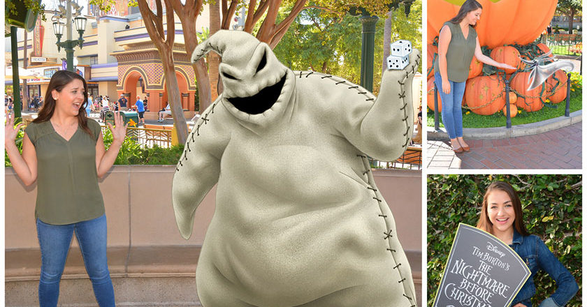 Collage of Nightmare Before Christmas Disney PhotoPass Photos