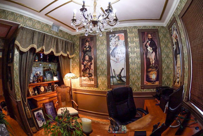 A Woman Turned Her Husband's Home Office Into The Haunted Mansion and I