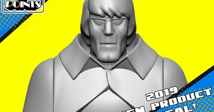 Closeup of the sculpt concept for the Scooby Doo Where Are You 5 Points Ghost of Elias Kingston figure