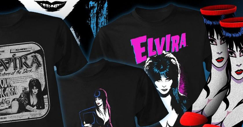 Elvira, Mistress of the Dark tees and socks from Fright Rags