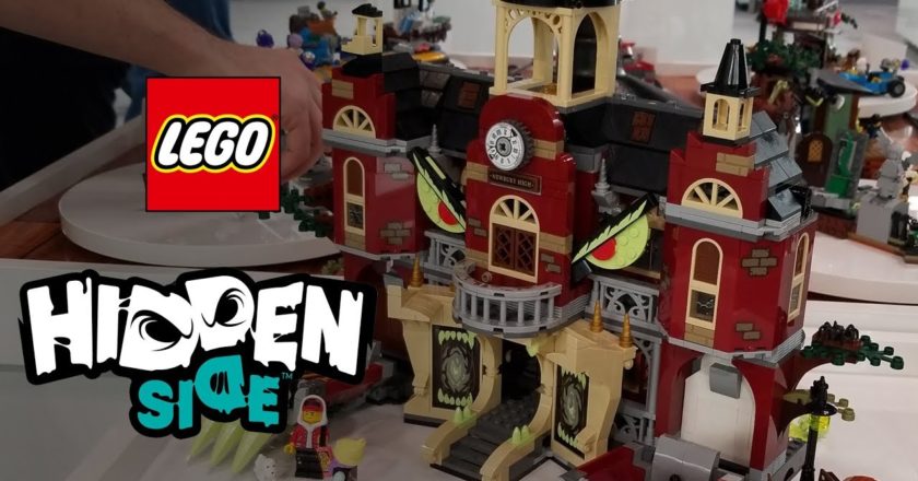 Closeup of the LEGO Hidden Side Haunted High School set
