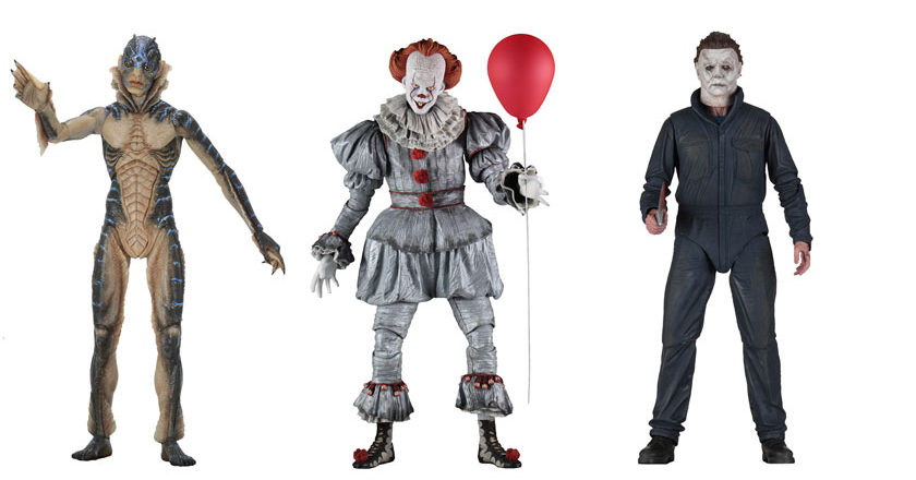 The Shape of Water, Pennywise, and Michael Myers NECA action figures