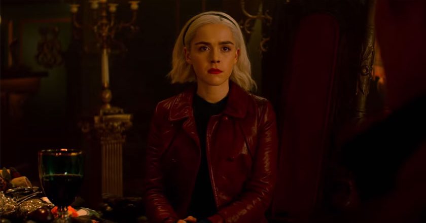 Kiernan Shipka as Sabrina Spellman in the second season of "Chilling Adventures of Sabrina"