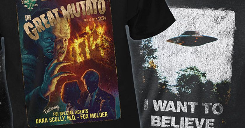 The X Files "The Great Mutato" and "I Want To Believe" tees