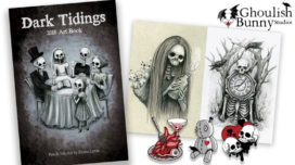 Ghoulish Bunny Studios "Dark Tidings" Art Book & Enamel Pins