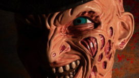 Closeup of Burst-A-Box Freddy Krueger