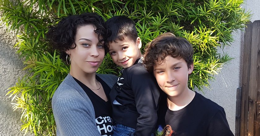 Anya Stanley and her sons