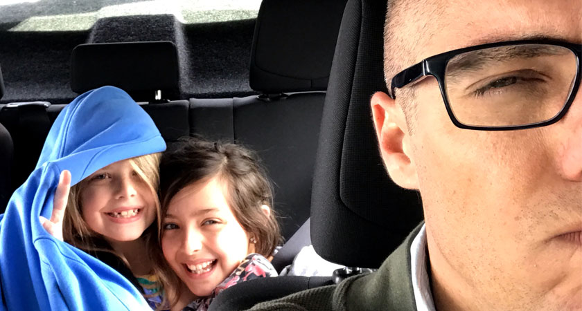 James Ninness and his daughters