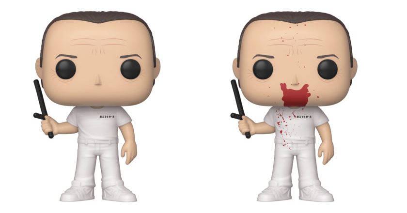 Non-bloodied and bloodied Hannibal Lecter Pop! figures