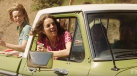 Teens in a truck headed to Camp Redwood