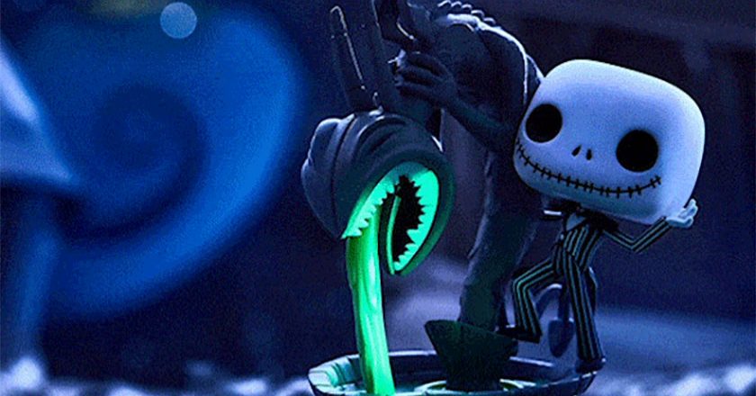 Nightmare Before Christmas Jack Skellington in Fountain Glow-in-the-Dark Movie Moments Pop!