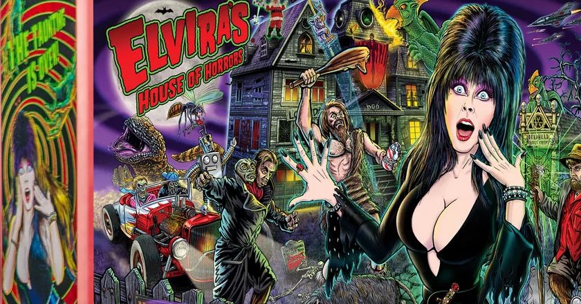 Elvira's House of Horrors pinball machine art