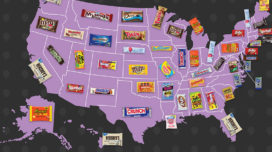 Influenster 2019 Halloween Candy Favorites map