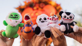 Oogie Boogie, Giant Snake, Jack Skellington, Zero, and Scary Teddy Wishables