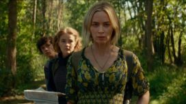 Emily Blunt, Millicent Simmonds, and Noah Jupe in 'A Quiet Place II'