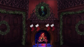 Disney's Haunted Mansion Yule Log Christmas Fireplace