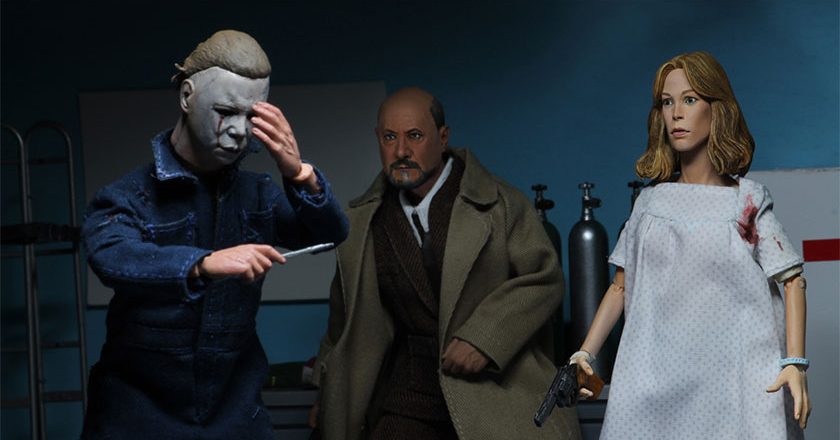 Michael Myers, Dr. Loomis and Laurie Strode NECA 8-inch clothed action figures