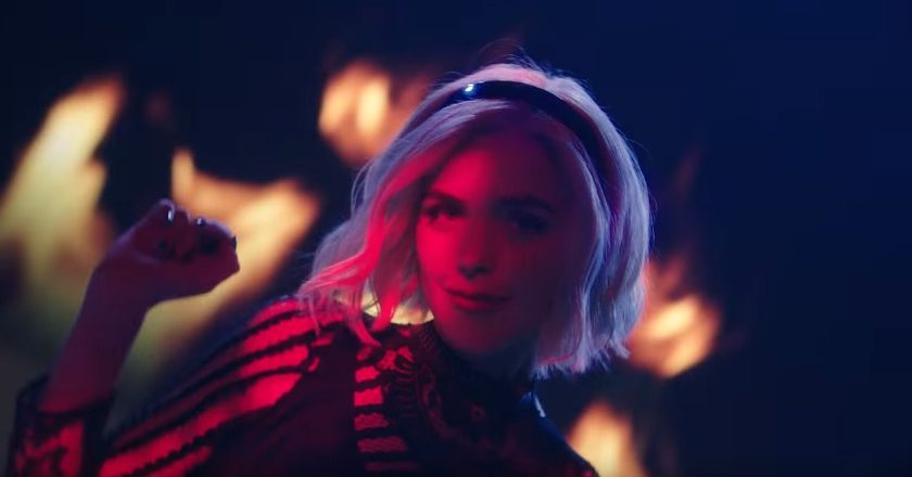 Kiernan Shipka as Sabrina in the "Straight to Hell" music video