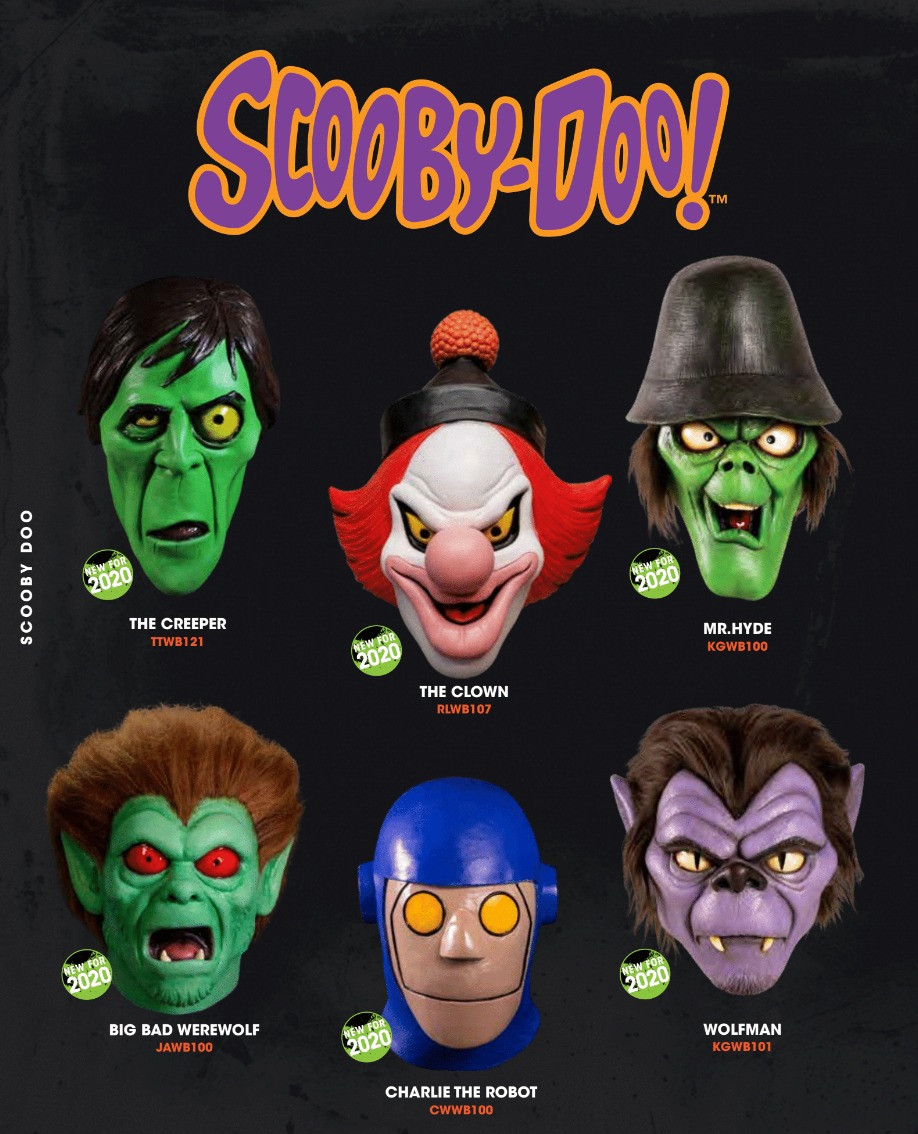 Gallery of Scooby Doo Villains Masks.