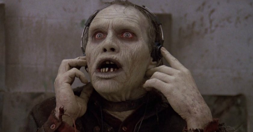 Day of the Dead zombie listening to a walkman