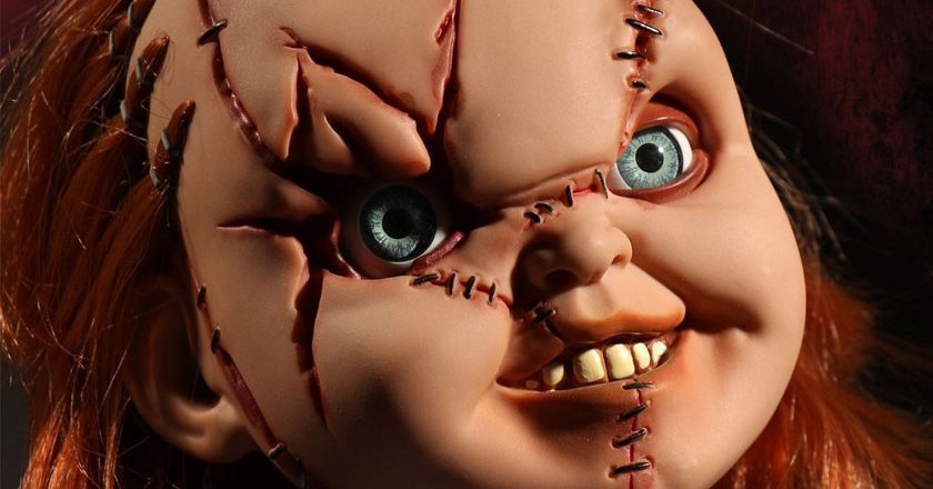 Closeup of the M.D.S. Mega Scale Scarred Chucky's face