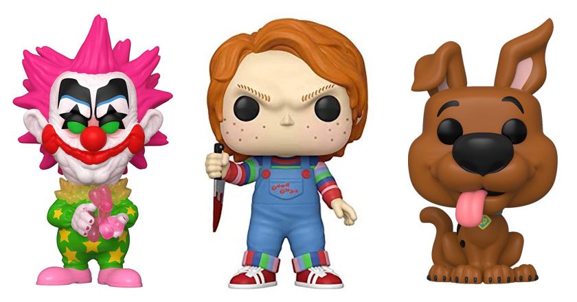 Killer Klowns, Chucky, and SCOOB! Pop! figures