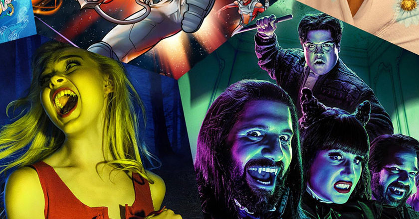 FXSDCC artwork featuring American Horror Story and What We Do in the Shadows
