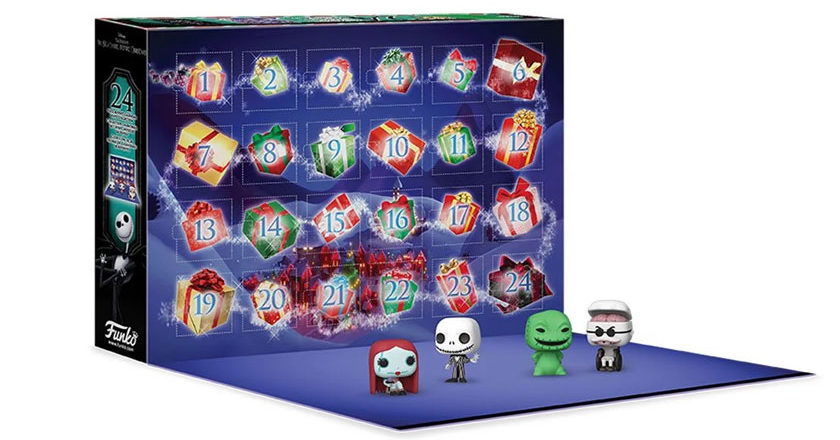 The Nightmare Before Christmas Pocket Pop! Advent Calendar with Sally, Jack, Oogie Boogie, and Dr. Finkelstein Pokcket Pop! figures in front