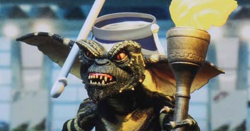 Closeup of the NECA Ultimate Summer Games Gremlin figure