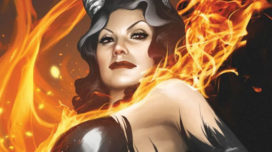 Closeup of Madam Satan on the cover of Madam Satan #1