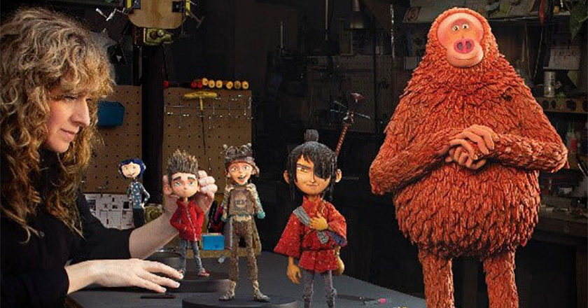 Stop motion puppets of Coraline, ParaNorman, Eggs from BoxTrolls, Kubo, and Missing Link