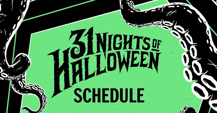 31Nights of Halloween Schedule
