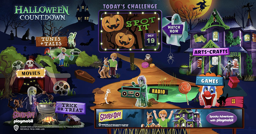 Playmobile Halloween Countdown menu