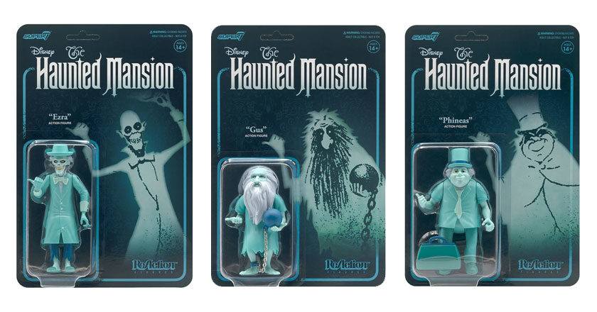 The Haunted Mansion Hitchhiking Ghost ReAction Figures