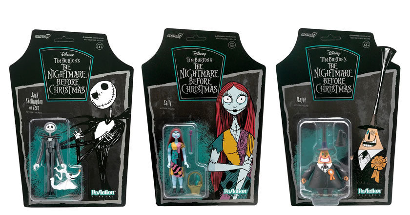 Jack, Sally, and The Mayor Nightmare Before Christmas ReAction Figures