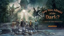 Are You Afraid of the Dark? Season 2 Key Art featuring the cast in a spooky forest.